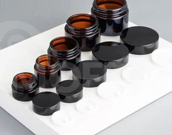 Стеклянная банка темно-янтарного цвета для косметики емкостью 50 мл. Тбилиси - изображение 2