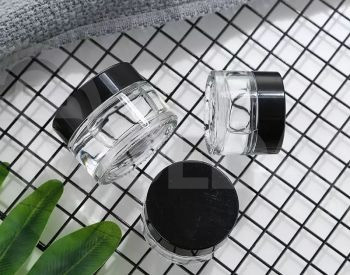 Glass 30 ml cosmetic jar with plastic black head Tbilisi - photo 3