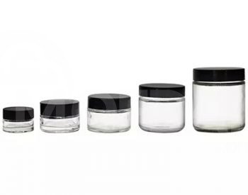 Glass 30 ml cosmetic jar with plastic black head Tbilisi - photo 2