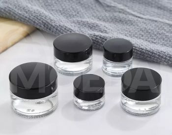 Glass 30 ml cosmetic jar with plastic black head Tbilisi - photo 4