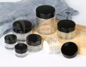 Glass 30 ml cosmetic jar with plastic black head Tbilisi - photo 1