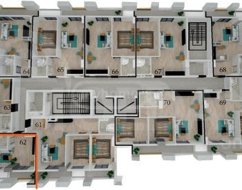 Apartments For Sale two-room 49м² 8/12 floor Tbilisi - photo 3