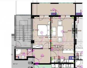 Apartments For Sale two-room 71.1м² 9/23 floor Tbilisi - photo 4