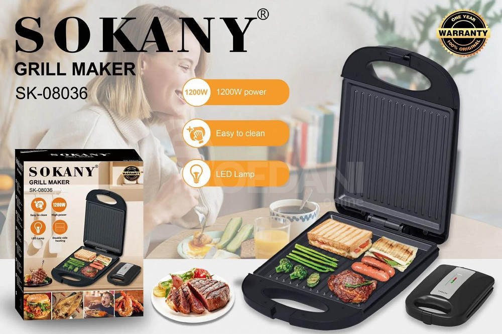 В Акце 📣📣 Тостер-гриль на 4 предмета SOKANY Тбилиси - изображение 1