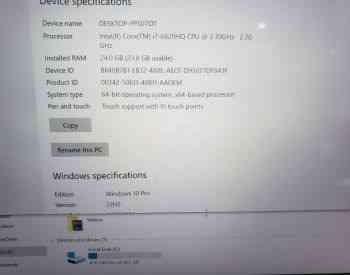 Dell 4Kთაჩსქრინით Core i7, Quadro ვიდეოკარტით. 24 რამით. თბილისი