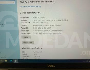 Dell Latitude 7390 2 IN 1 FHD TOUCH / i7-8650U/16GB RAM/512G თბილისი - photo 5