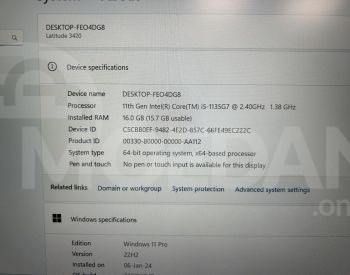 Notebook Dell Latitude 3420 / i5-1135G7 / 16GB RAM / 256GB S Tbilisi - photo 3