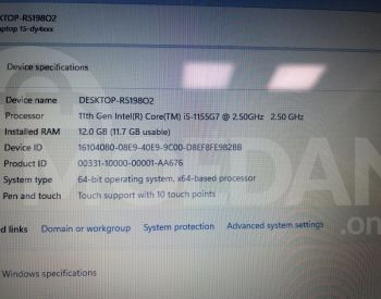 ნოუთბუქი HP 15 / i5 11Th Gen / 12GB RAM / 256GB SSD / Touch თბილისი - photo 4