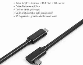 5m Oculus Link Cable 16.4ft type C to USB 3.2 Quest 3 თბილისი