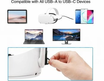 5m Oculus Link Cable 16.4ft type C to USB 3.2 Quest 3 თბილისი - photo 1