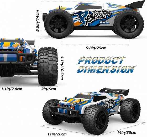 RC CAR 1:10 Large 48+ KM/H, 4WD Offroad Monster Truck Тбилиси