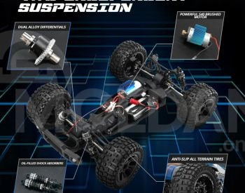 RC CAR 1:10 Large 48+ KM/H, 4WD Offroad Monster Truck Tbilisi - photo 8