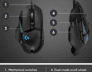 Logitech G502 HERO Gaming Mouse მაუსი თბილისი