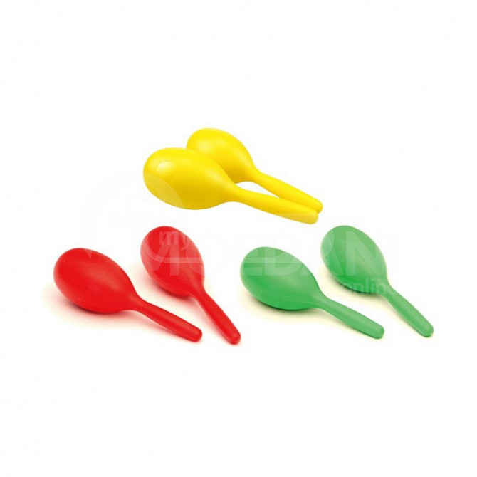 Plastic Maracas Red / Green Shaker მარაკასი წითელი / მწვანე თბილისი - photo 1