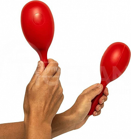 Plastic Maracas Red / Green Shaker მარაკასი წითელი / მწვანე თბილისი - photo 2