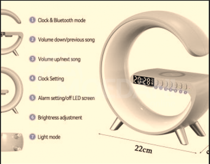 Clock with charger and speaker Tbilisi - photo 6