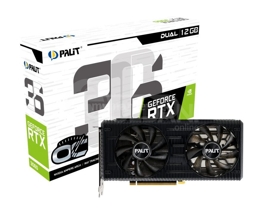 PALIT RTX3060 DUAL 12G GDDR6 192bit 3-DP HDMI 192bit GDDR6 Tbilisi - photo 1