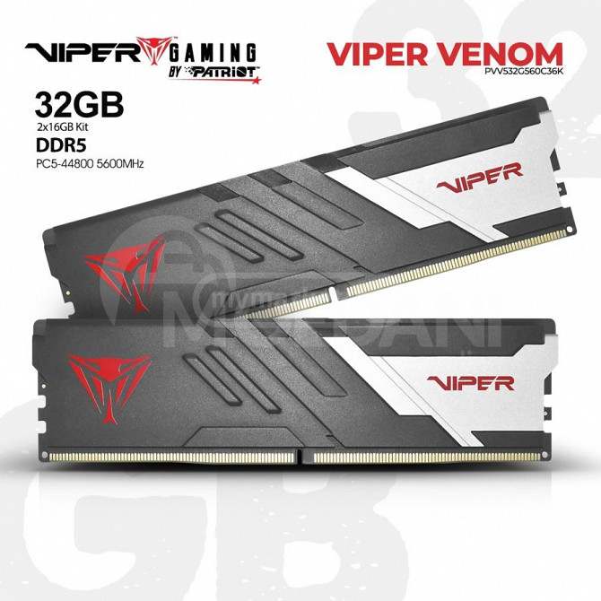 Настольный компьютер Patriot Viper Venom DDR5 32 ГБ (2 x 16 ГБ), 5600 МГц, UDIMM Тбилиси - изображение 2