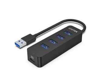 USB HUB 3.0 4-ports With USB-C Power Port თბილისი