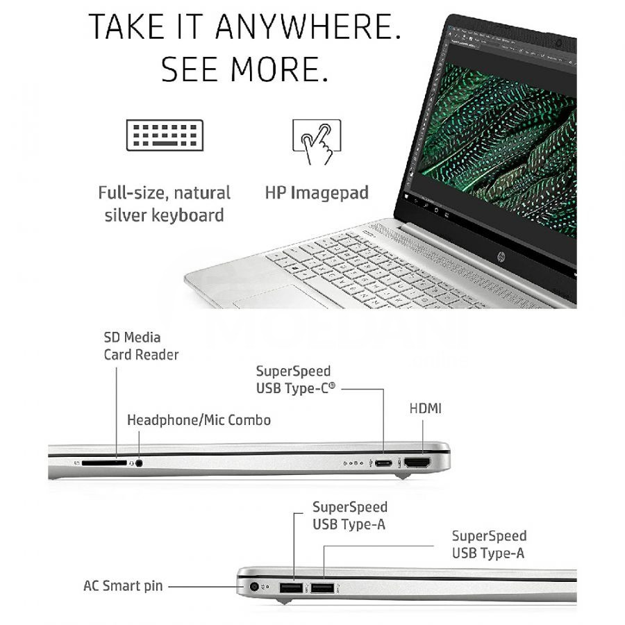 Графический ноутбук HP i5 1135G7 Intel Iris Xe Тбилиси - изображение 6