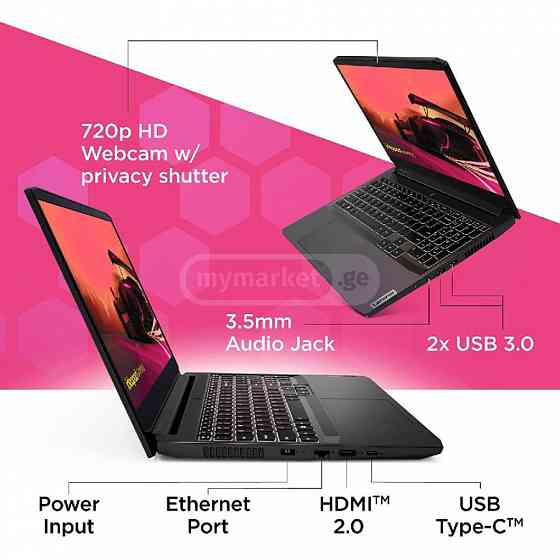 Lenovo Ryzen 5 5600H 16GB Ram Gaming Laptop ლეპტოპი თბილისი