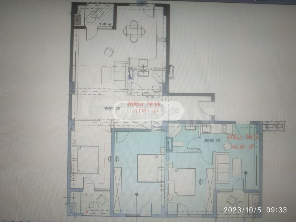 Apartments For Sale three-room 69м² 8/8 floor Tbilisi - photo 3