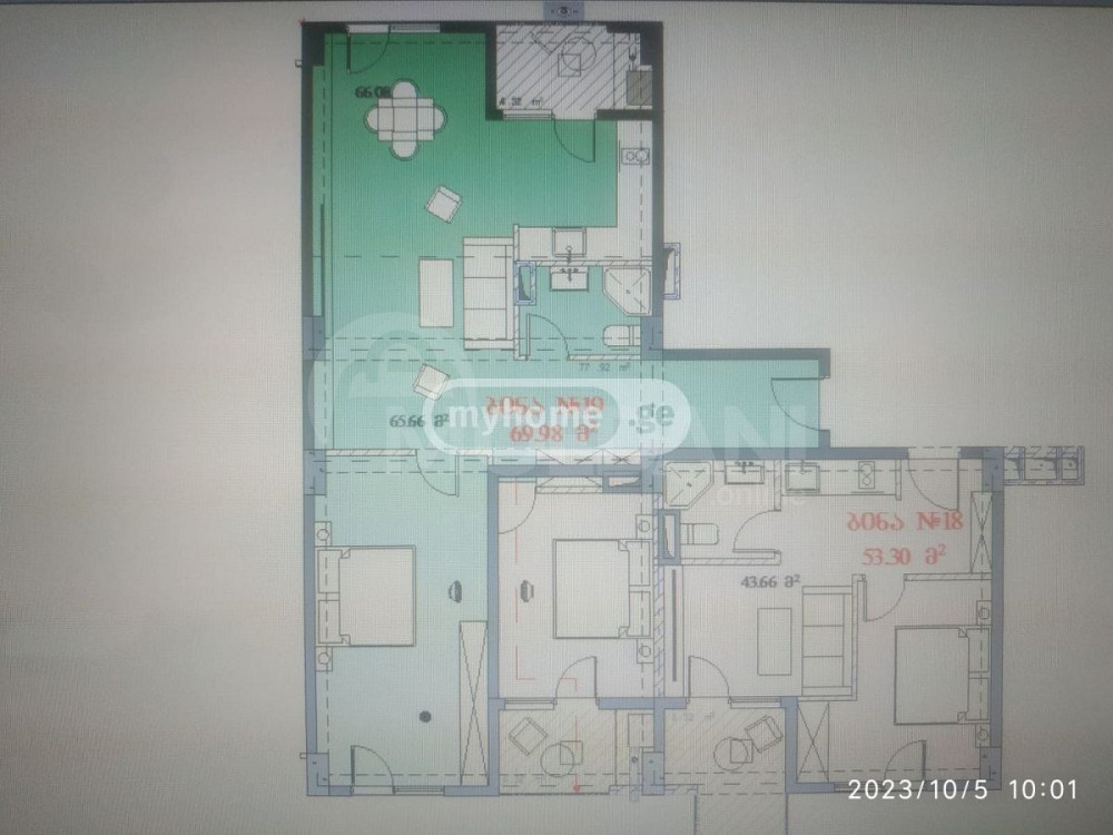 Apartments For Sale three-room 69м² 8/8 floor Tbilisi - photo 6