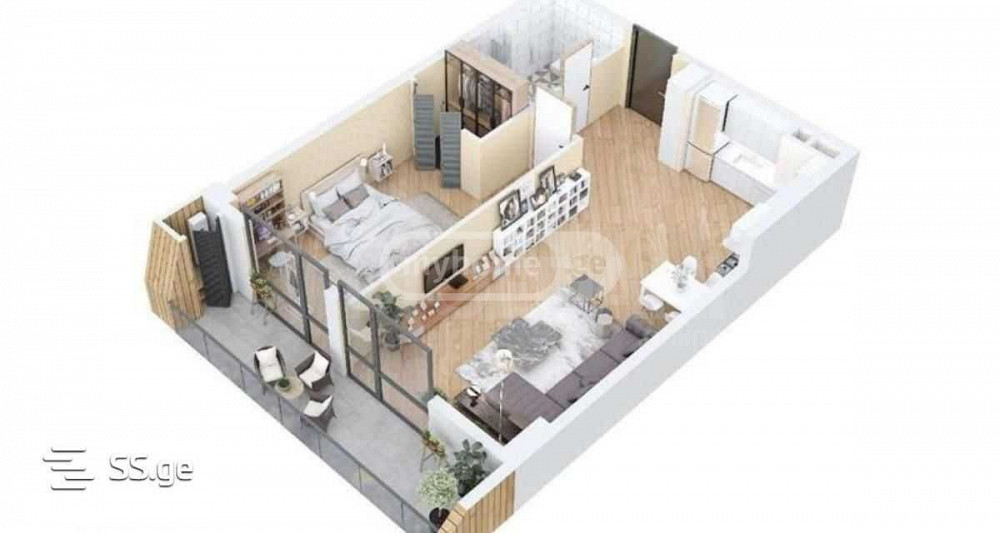 იყიდება 2 ოთახიანი ბინას 67მ² 11/13 სართ თბილისი - photo 2