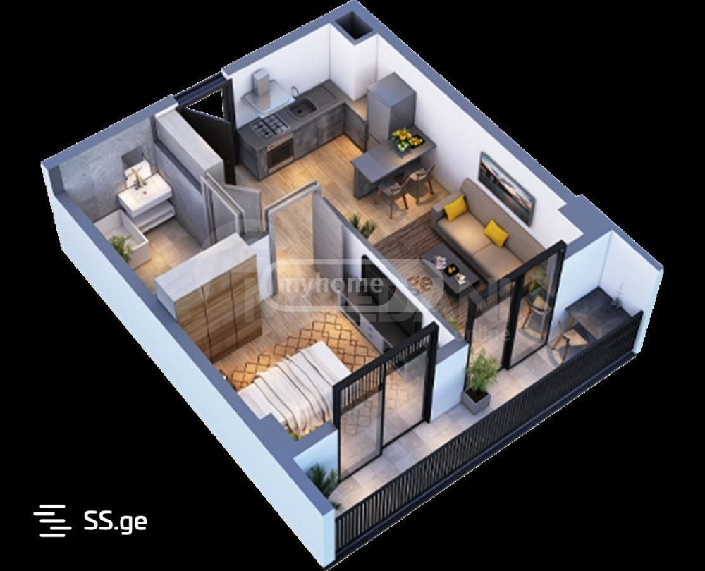 იყიდება 2 ოთახიანი ბინას 49მ² 7/11 სართ თბილისი - photo 2