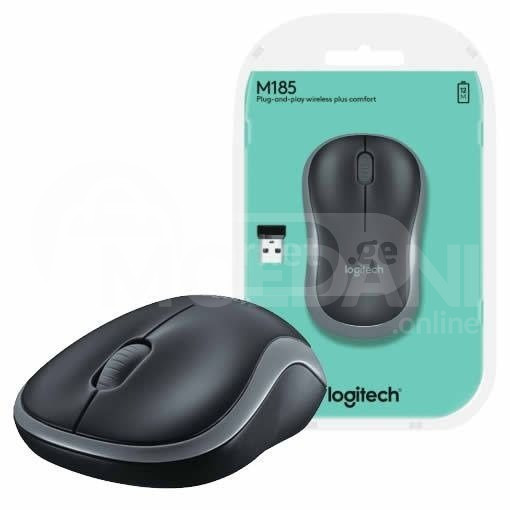 Мышь Logitech M185 Wireless серая Тбилиси - изображение 1