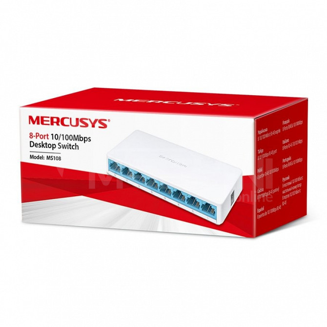 Network distributor (switch) Mercusys 8-Port 10/100Mbps Desktop Switch Tbilisi - photo 1