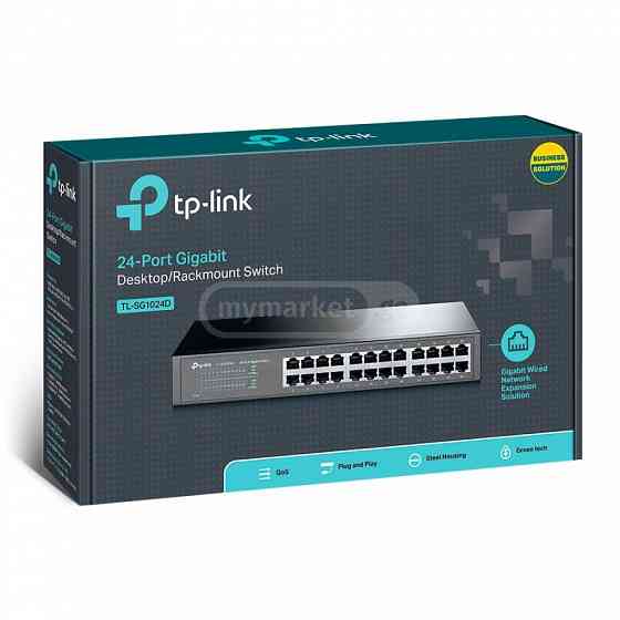 ქსელის გამანაწილებელი (სვიჩი) TP-Link TL-SG1024D 24 port Gigabit Switch თბილისი
