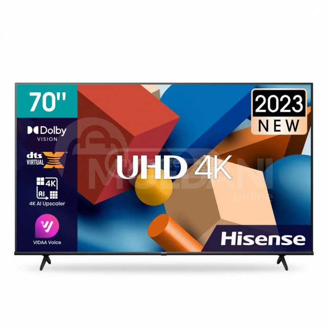 Скидка!!! Телевизор Hisense 70A6K 4K UHD SMART 70 дюймов Тбилиси - изображение 1