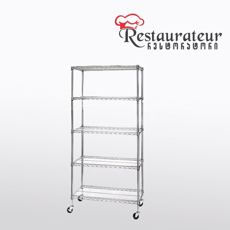 ქრომირებული სტელაჟი, კომერციული, 5 დონიანი თბილისი - photo 1