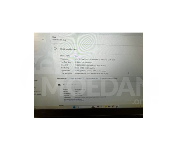 MSI GS65 Stealth I7-9-го поколения, 32 ГБ оперативной памяти ✅ в идеальном состоянии Тбилиси - изображение 4