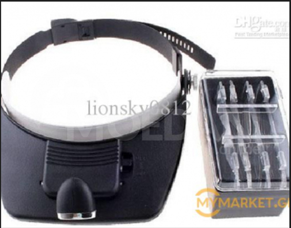 Head flashlight, magnifying glass, magnifier. Glasses of cosmetology Tbilisi - photo 5