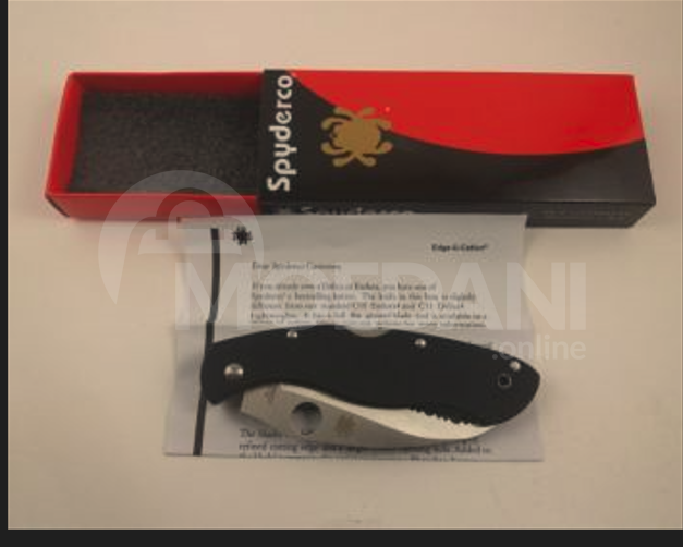 Черный нож Spyderco Civilian G-10 / дана / дана Тбилиси - изображение 2