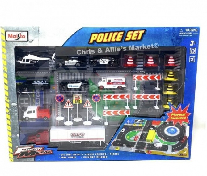 სათამაშოები ამერიკული რკინის მეტალის პოლიციის ნაკრები თბილისი - photo 1