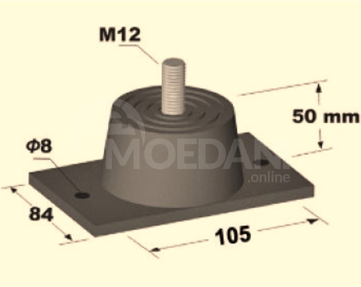 ანტივიბრაციული სამაგრი ვიბრაციის საწინააღმდეგო ელასტიური სამაგრი თბილისი - photo 2
