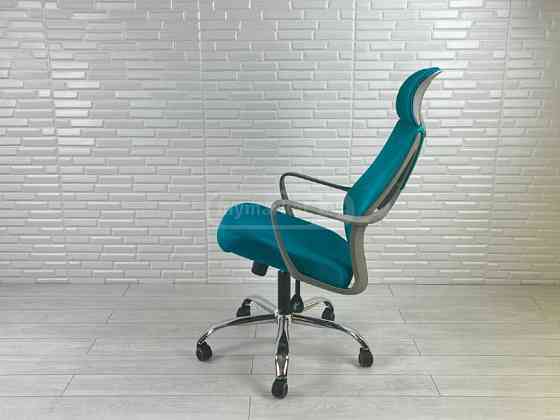 საოფისე სკამი, სავარძელი მოდელი F5901 სერი კარკასი ფირუზისფერი თბილისი