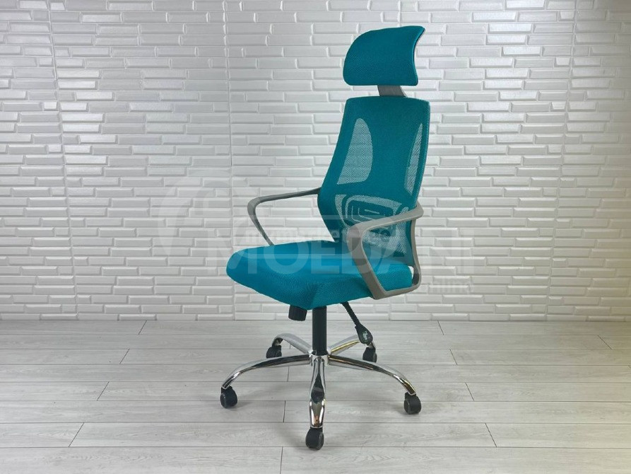 Офисный стул, сиденье модели серии F5901, каркас бирюзовый Тбилиси - изображение 3