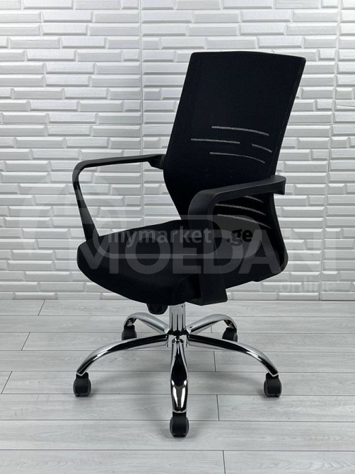 Модель компьютерного кресла-А02 черный Тбилиси - изображение 3