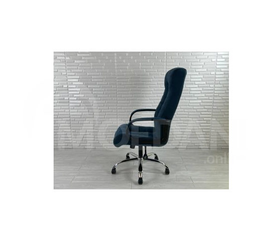 Office chair, seat model Galant, blue Alcantara Tbilisi - photo 3