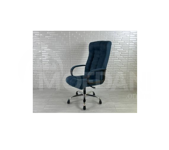 Office chair, seat model Galant, blue Alcantara Tbilisi - photo 2