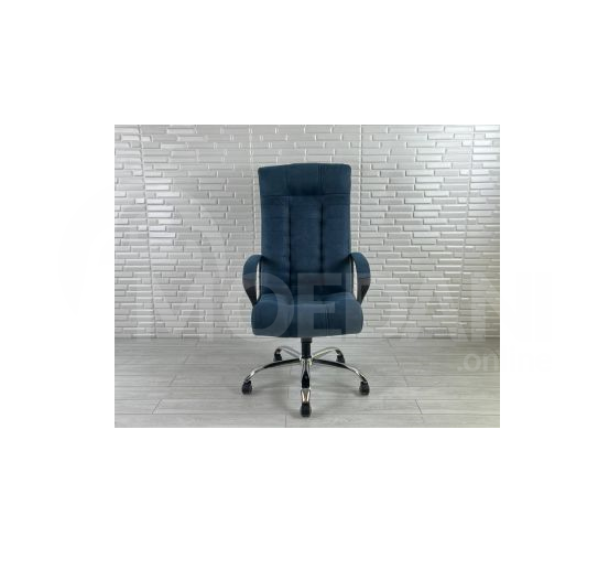 Office chair, seat model Galant, blue Alcantara Tbilisi - photo 1