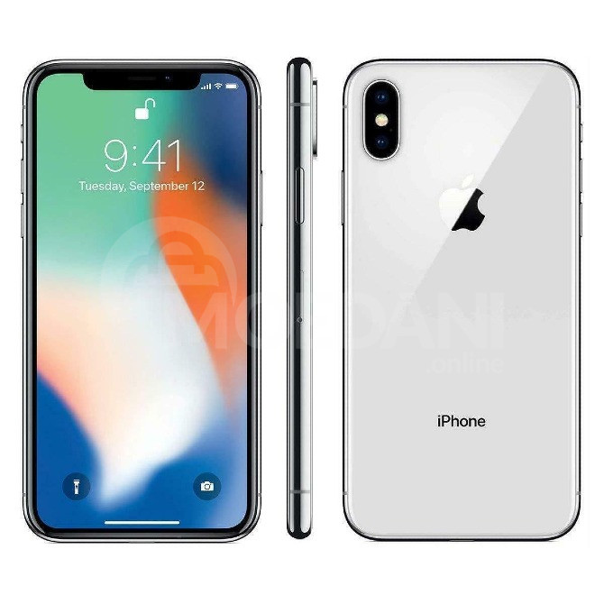 iPhone X Silver 64ГБ Тбилиси - изображение 1