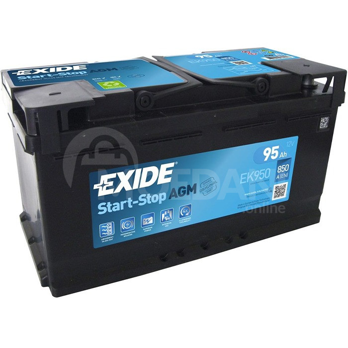 Exide AGM Ek950 95 ა*ს R+ თბილისი - photo 1