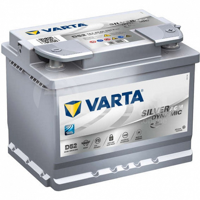 Varta SIL AGM D52 60 А*с R+ Тбилиси - изображение 1