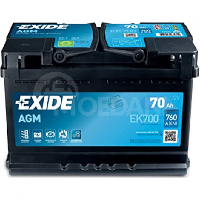 Exide AGM Ek700 70 А*с R+ Тбилиси - изображение 1