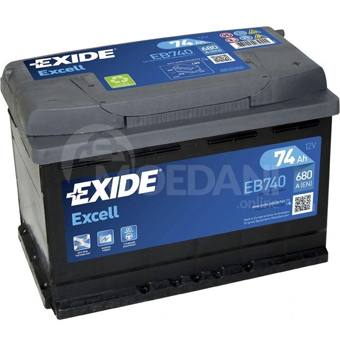 Exide Excell Eb740 74 A*s R+ Tbilisi - photo 1